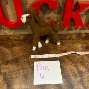 5/$20 Brown felt horse figure mini